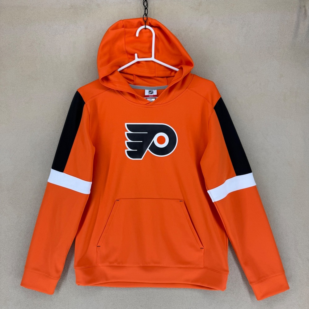 Youth Philadelphia Flyers NHL‎ Orange Hoodie Pullover Sweatshirt XL 18/20